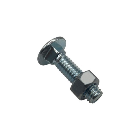 Tornillo Coche con Tuerca Galvanizdo 3/8" X 2"